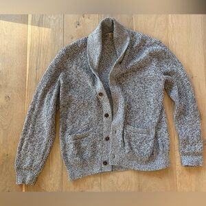Faherty Marled Cotton cashmere blend Cardigan horn buttons - size XXL